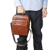 Royal Bagger Shoulder Crossbody Bags for Men Genuine Cow Leather Vintage Casual Sling Bag Large Capacity Handbag 1625