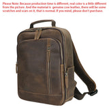 Royal Bager Vintage Backpacks for Men, Genuine Leather Outdoor Travel Shoulder Bag, Large Capacity Casual Daypack 1886