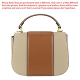 Royal Bagger Genuine Leather Handbags for Women, Crossbody Satchel with Top Handle, Contrast Color Shoulder Purse 1698